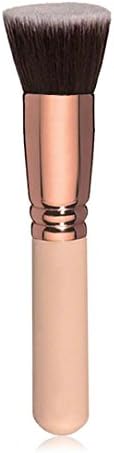 Wakeu Flat Kabuki Makeup Brush Foundation For Blending Liquid, Cream, Powder Concealer Cosmetics (Gold)
