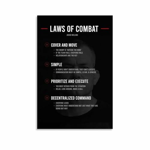 Jocko Willink Quote Motivational Posters (14) Canvas for Bedroom Living