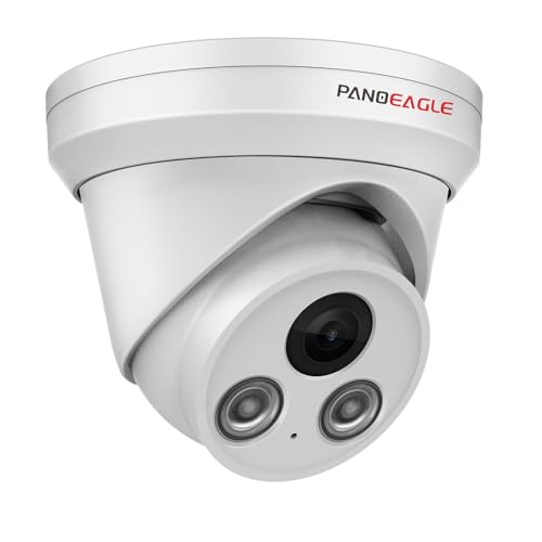 Image of PANOEAGLE 4K PoE IP Security Camera Outdoor, 8MP Turret IP Camera with Human /Vehicle Detection, 2.8mm Lens Wide Angle, Built-in Mic,98ft EXIR Night Vision, IP67 Waterproof,NDAA Complaint, PG2385IG