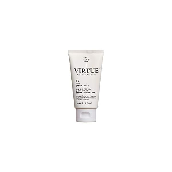 VIRTUE 6-IN-1 Styler Cream 2 FL OZ | Travel Size | Alpha Keratin Shines, Texturizes, Repairs, Strengthens, Hydrates Hair | Sulfate Free, Paraben Free, Color Safe, Vegan