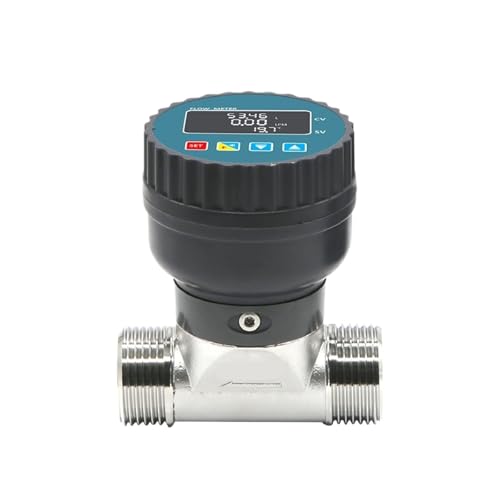 Medidor de flujo digital DN15 con pantalla y monitorización remota RS485 en acero inoxidable