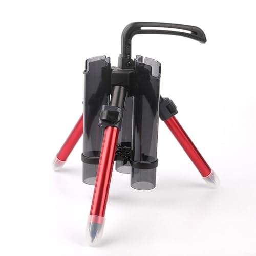 HEIBTENY Soporte de trípode para caña de pescar, estante ajustable de aleación de aluminio para 3 cañas con carretes, soporte plegable portátil para caña de pescar carpa, mar grueso, descanso seguro