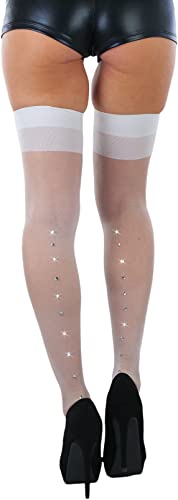 Image of ToBeInStyle Women's Seamless Thigh High Nylon Stocking With Opaque Band