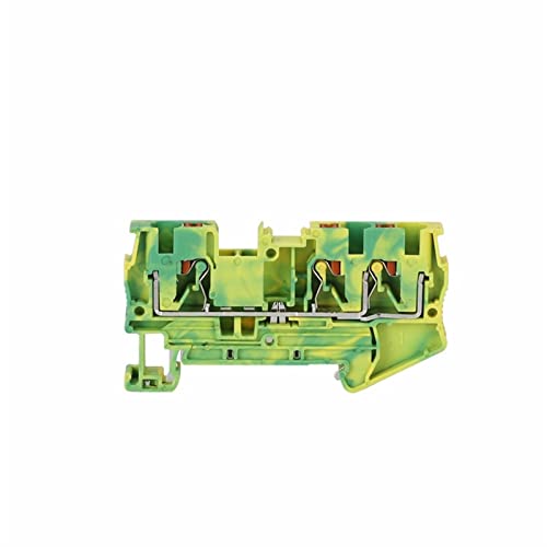 Bloque de terminales de tierra de carriles DIN PT4-TW-PE, conector eléctrico de push-in 3