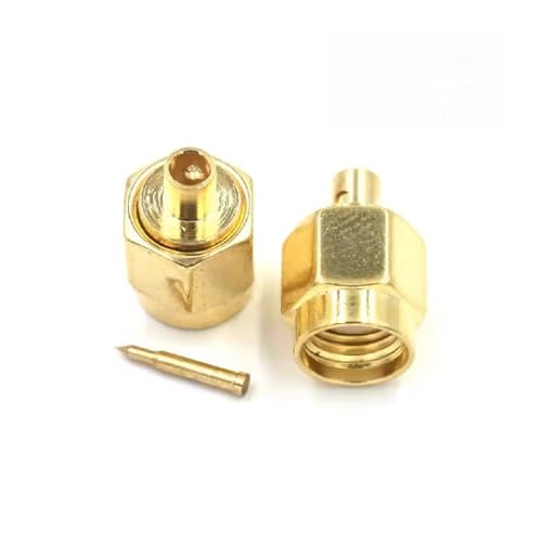 Conectores coaxiales SMA-JB2 macho de tornillo interno para cable recto RG405, juego de 20 5