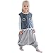 MICHLEY Baby Sleeping Bag Sack with Feet Spring Winter Swaddle Wearable Blanket Sleeveless Nightgowns for Infant Toddler, 5-6T, Grey Shark