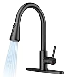 FEELSO Kitchen Faucets with Pull Down Sprayer, High Arc Sing...