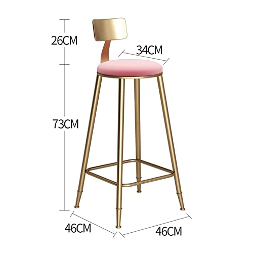 Tabourets de bar avec dossier confortable en cuir PU pour restaurant - 4