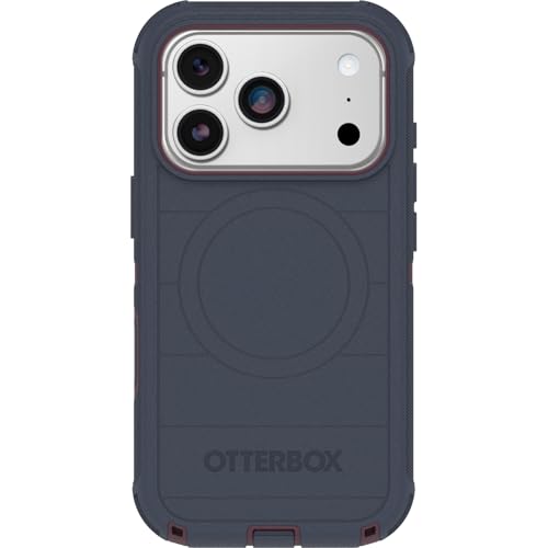 Image of OtterBox iPhone 17 Pro (Only) - Defender Series Case - Indigo Tulip (Blue & Purple) - Snaps on MagSafe - Tough - Rugged & Durable