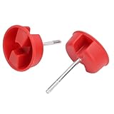 Greensen Hard-Top-Befestigungsschraubengriff, 1CJ57DX9 1CJ57DX9AC 1CJ57DX9AD Ersatz für JK 2007-2018 mit Lebhaftem Rot-Design Verzinktes Metall ABS-Konstruktion