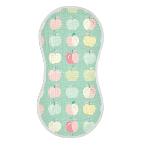 Colorful Cotton Burp Cloths Easy Care Baby Feeding Cloth for Unisex Set of 2, 22x11in2