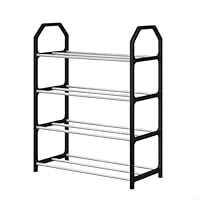 Shoe Rack, Shoe Organiser, 4 Tier Shoe Rack, Narrow Shoe Rack, Small Shoe Rack For Narrow Space, Adjustable Shoe Shelf For Boot And Shoe Storage