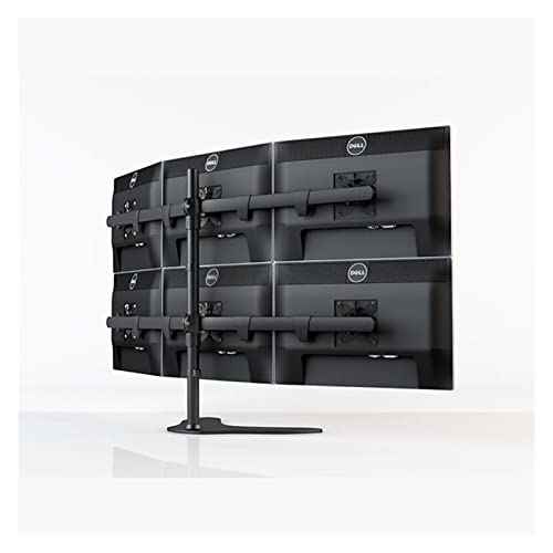 Soporte for seis monitores brazo largo de mesa para pantallas LCD de 10 a 24 pulgadas full motion