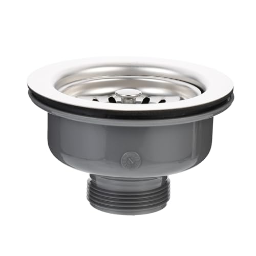 NULYLU Colador de Fregadero de Acero Inoxidable Filtro de Desagüe para Cocina, Conjunto de Cesta para Fregadero, Accesorio Resistente Corrosión y Bloqueo de Partículas, Fácil Limpieza