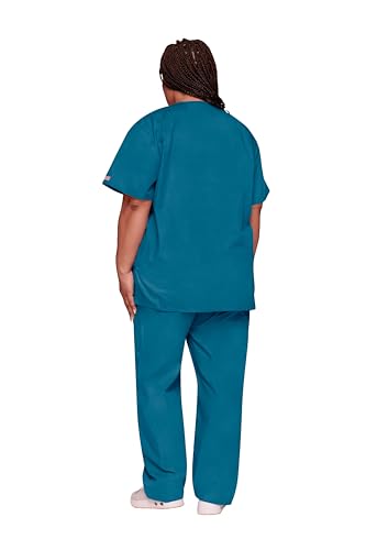 Cherokee Men - Man Scrub Top Originals - Medical Clothing - with 3 Pockets - V-Neck - WWE4876 - Caribbean Blue - XL - Image 2