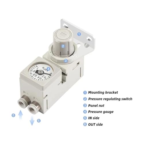 Régulateur de pression miniature ARM10F1-18BG pour circuits pneumatiques industriels