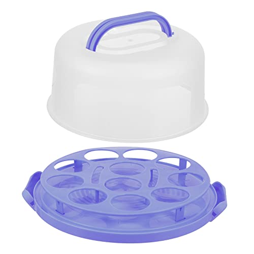 Cabilock 1Pc Portable Cake Box with Locking Design Baking Food Storage Container Handheld Cupcake Carrier for Desserts Sealing Buckle for Freshness for Organizing