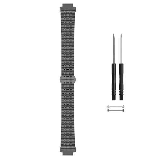 Correa metálica compatible con Garmin Forerunner 20 mm miniatura 3