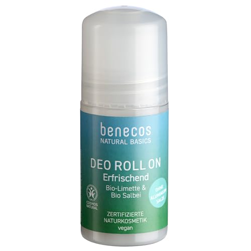 benecos Natural Basics - Deo Roll-on Bio-Limette & Bio-Salbeiwasser - 50ml - vegan - derm. getestet