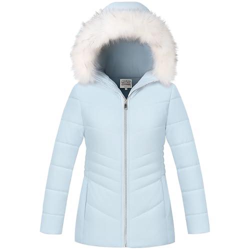 WULFUL Girl’s Winter Parka Coat Long Hooded Waterproof Warm Fleece Puffer Jacket