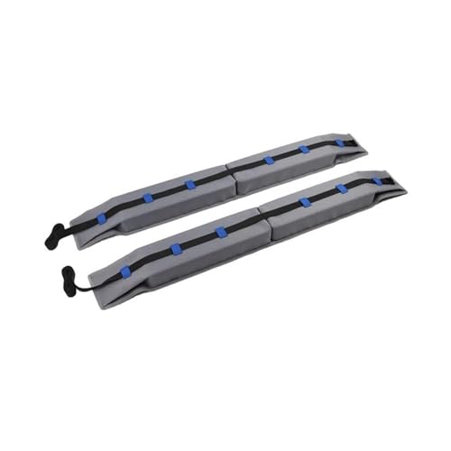 Barres de toit universelles 2 pièces avec tampons pliables pour transporter surf et kayak