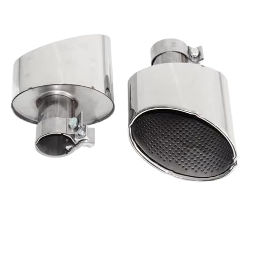 A4用 A5用 A6用 A7用 RS4用 RS5用 RS6用 RS7用 エキゾーストチップ マフラーチップ テールパイプ ステンレススチール製エキゾーストパイプ 車のテール排気管(Silver)