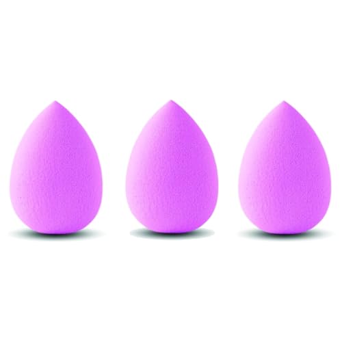 PARENCE.- Set di 3 spugne per il trucco con fondotinta, ombretto, guance, creme liquide/mix per il trucco professionale/frullatore di bellezza - Colori casuali