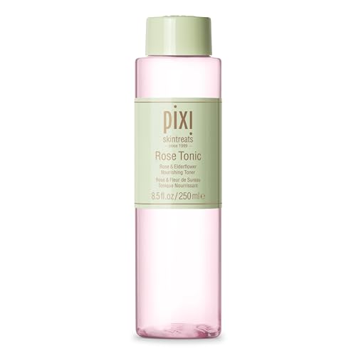 Pixi Beauty Rose Tonic | Tónico Facial Hidratante con Extracto de Flor de Rosa, Flor de Sauco y Manzanilla | Ayuda a Tonificar, Minimizar el Enrojecimiento y Calmar la Piel | 8.5 fl oz/250 ml