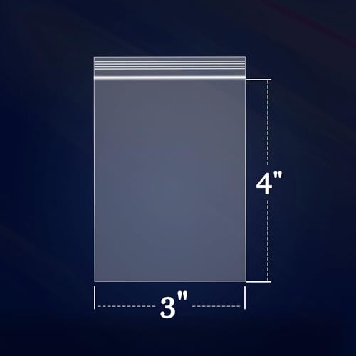 1 x 1 polegada, 2 Mil Clear Plástico Reclosable Zip Poly Bags com Fechadura Fechadura Fechadura Fech