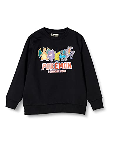 [ポケットモンスター] トレーナー 長袖 ポケモン ピカチュウ モンスター ロゴ キャラクター プリント キッズ ブラック 120