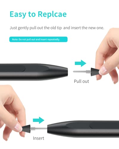 Image of Metapen Tips (3pcs, Black) - Only Compatible with Metapen Stylus Pen M1 / M2 for Surface and G1 for Chromebook with USI Support - TIP302