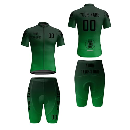 HGWOPGASD Personalisierte Herren Radfahren Jersey 2 Sets Sommer Radfahren Kleidung Anzug Team Fahrrad Kleidung Straße Radfahren Outfits Fahrrad Kit A08