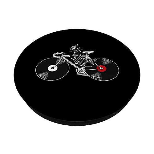 Bicycle Cycling Road Bike Vinyl Record Player Music PopSockets PopGrip Interchangeable – vue 2