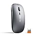 INPHIC Mouse wireless ricaricabile, ultra sottile 2.4G silenzioso mouse senza fili ottico 1600 DPI con ricevitore USB per laptop, MacBook, PC, Windows, ufficio, carica batteria visibile, grigio immagine