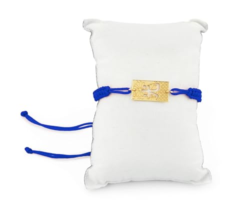 Lebole Maison Pulsera Sagola luz hilo azul, Talla única, Latón, Ágata