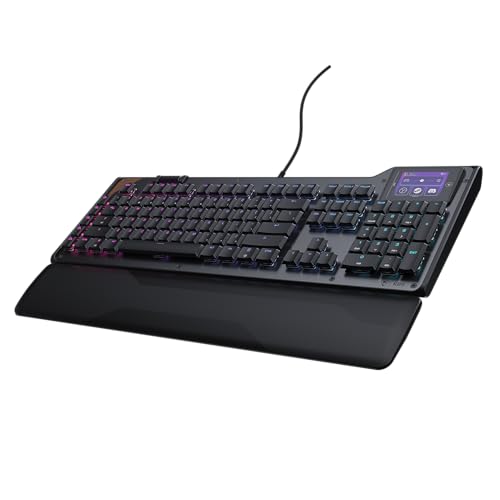 【Amazon.co.jp限定】TURTLE BEACH Command Series KB5 ゲーミングキーボード 有線 英語US配列 フルサイズ｜2.4インチタッチスクリーン搭載｜メカニカル ロープロファイル Titanスイッチ｜8Kポーリングレート｜RGBライティング｜Windows対応【メーカー保証2年+代理店保証6ヶ月】