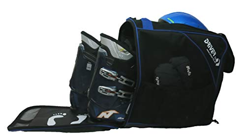 Driver13 Bolsa de Botas de esquí Combi con Compartimento para Casco Negro-Azul