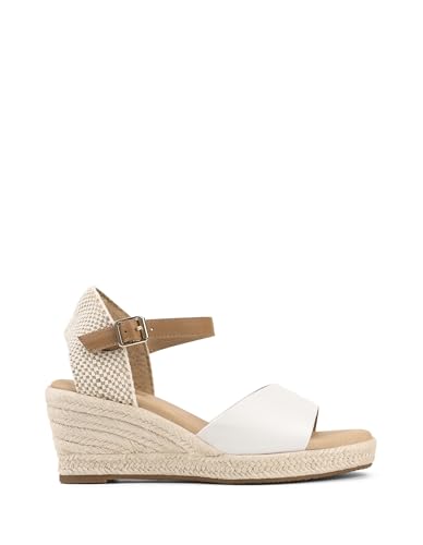 Hush Puppies Women's Ersa Heel, White/Tan, UK 7.5/US 10