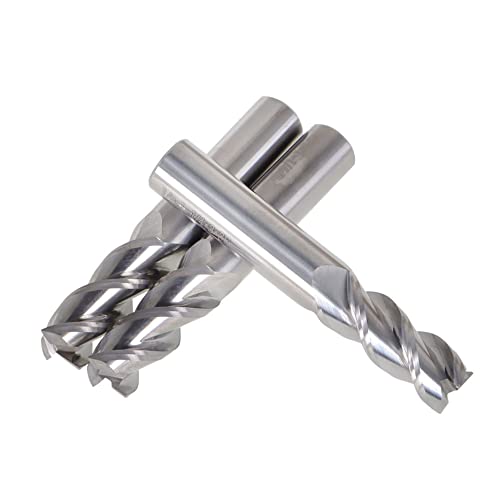 Image of 1 /2 Inch Milling Cutter 3 Slot Carbide End Milling Cutter Suitable for Aluminum Cutting Non-Ferrous Metal Cutting 3 Pieces