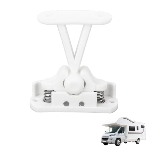 Retenedor estático para puerta de caravana, topes de puerta de caravana con resortes de acero inoxidable, resistente al viento, clip de soporte tipo T para autocaravana, caravana, taquilla de barco