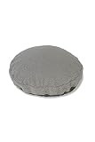金鵄 ビーズクッション 小 丸 日本製ビーズ (クリンプボア, シャーリー グレー, Sサイズ 丸38x20cm)