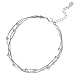 Produktbild Huture Damen Fußkettchen 925 Sterling Silber 2 Schichten Kette Strand Sandale Barfuß Liebe Herz Verstellbares Silber Mode Mehrschichtige Armbänder Sommer Barfuß Sandalen Schmuck Zu Fuß Bein Kette