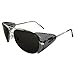 Global Vision Eyewear Aviator Z87 Motorcycle Sunglasses Silver Frames Smoke Safety Lens