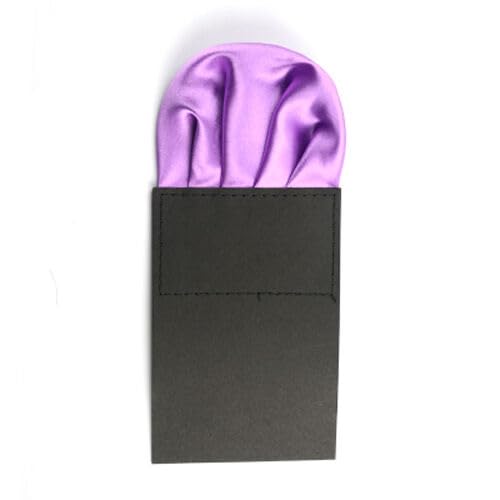 Men's Solid Color Puff Style Pre Folded Pocket Square | Readymade Wedding Handkerchief for Suits, Blazers & Tuxedo (Violet)-image-40