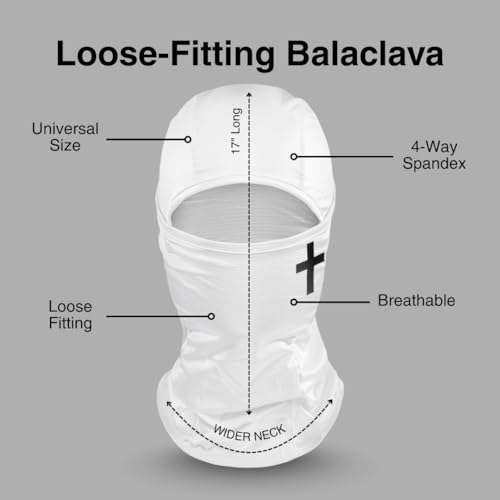 Image of SLEEFS Balaclava Face Mask Men & Women - Loose Fit, Breathable Ski Mask Shiesty for Football, Cycling - All Weather Use
