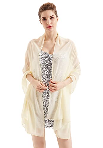 Alivila.Y Fashion Womens Chiffon Scarf Wrap Hijab Bridal Wedding Scarves Shawl for Bridesmaid3