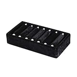 schmuckaufsteller 7 Rollen Schwarz Ringaufsteller Aufsteller Ringe Ringdisplay Präsentation Ringhalter Ringkasten Velours