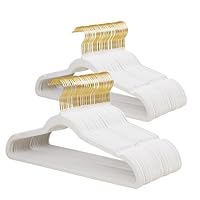 SONGMICS Grucce Bambini, Set di 30 Grucce Salvaspazio con Ganci Girevoli a 360° Color Oro Rosa