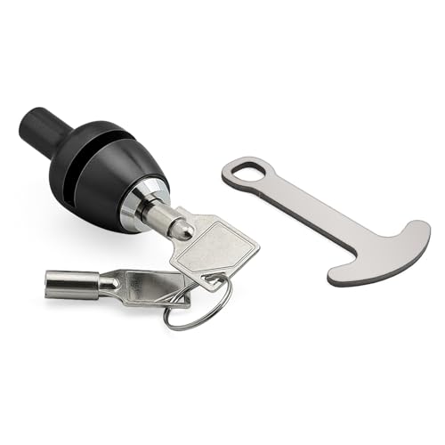 Motorcycle Helmet Lock Anti Theft Handlebar Lock Key Kit for Harley Sportster 883 Dyna Softail Touring Road King Electra Glide Street Glide CVO 1996-2026 (Black)
