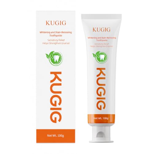 KUGIG Toothpaste Whitening Toothpaste Helps Remove Surface Stains Brighten Teeth Freshen Breath and Support Daily Oral Care for a Cleaner Smile 3.5 Fl Oz (1 Pack)